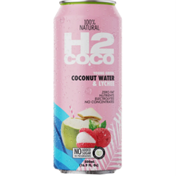 H2 500ML X 12 LYCHEE  COCONUT WATER CAN