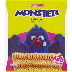 MAMEE 10x8x25G BBQ MONSTER NOODLE SNACK