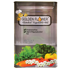 GOLDEN FLOWER 20LT VEG OIL SQUARE TIN WITH BUNG*