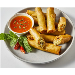 MRS TRANS 1KG PREFRIED VEGETABLE SPRING ROLLS