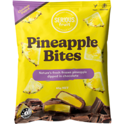 SERIOUS FRUIT 36x65G CHOC DIPPED PINEAPPLE BITES