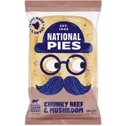 NAT PIES 16x180G CHUNKY BEEF & MUSHROOM*