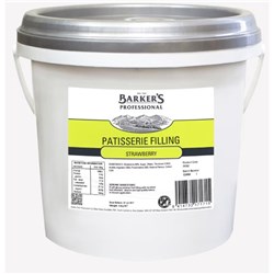 BARKER'S 4.5KG STRAWBERRY PATISSERIE FILLING