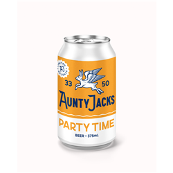 AUNTY JACKS 375MLx24 3.5% PARTY TIME MEXICAN LAGER