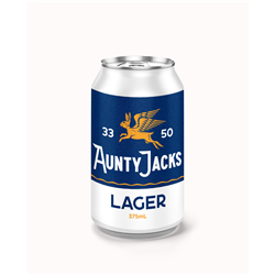 AUNTY JACKS 375MLx24 5% LAGER