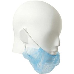 AB BEARD COVERS BLUE (500) NON WOVEN*