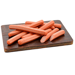 PRIMO 6453 SKINLESS FRANKS 5 X 2.5KG 8" APPROX R/W GF FRZ