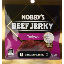 NOBBYS 25Gx12 BEEF JERKY TERIYAKI*