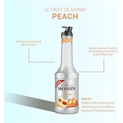 MONIN 4x1LT PEACH FRUIT PUREE*