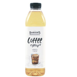 BARKER'S 6 X 1LT VANILLA COFFEE SYRUP