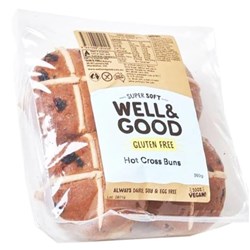 WELL&GOOD HOT CROSS BUNS-FRUIT * GF (4x70G)x8