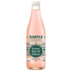 SIMPLE 330ML X 12 ORGANIC LEMON LIME & BITTERS
