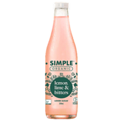 SIMPLE 330ML X 12 ORGANIC LEMON LIME & BITTERS