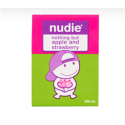 NUDIE KIDS 200ML X 10 APPLE & STRAWBERRY