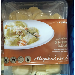 ALLIGATOR 2KG RAVIOLI PRAWN & LOBSTER FROZEN