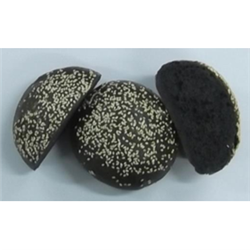 LAURENT 35G X 80 CHARCOAL BRIOCHE SEEDED BURGER BUN*