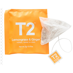 T2 100PK IND WRAP BIO LEMONGR/GINGER TEABAG 