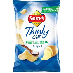 SMITHS 175G X 12 THINLY CUT ORIGINAL CHIPS