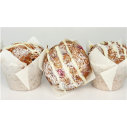 MOSAIC (6) WHITE CHOC RASPBERRY TEXAN MUFFIN*