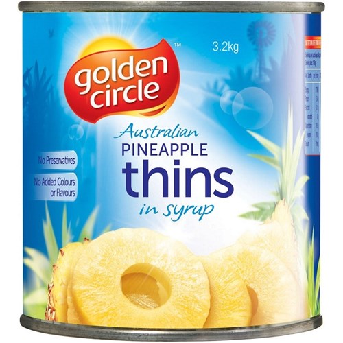 GC 3.2KG PINEAPPLE THINS IN SYRUP