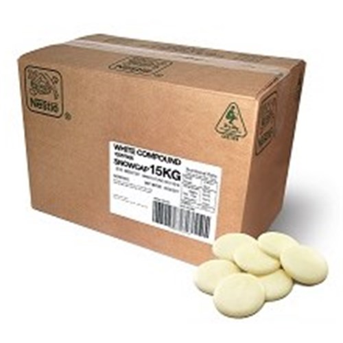 NES 15KG SNOWCAP WHITE COMPOUND CHOC BUTTONS