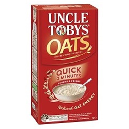 UNCLE TOBYS 1KG QUICK OATS