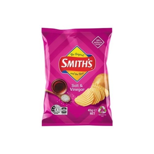 SMITHS 45G X 18 SALT&VINEGAR*