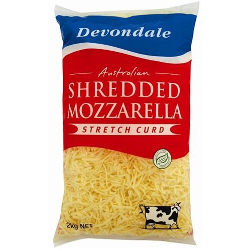 DEVONDALE 2KG SHREDDED MOZZARELLA CHEESE