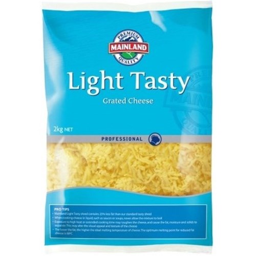 MAINLAND 2KG LIGHT & TASTY SHREDDED CHEESE