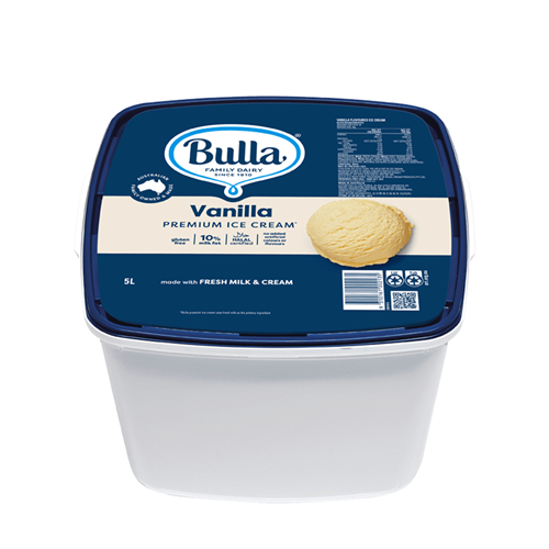 BULLA 5LT VANILLA ICE CREAM