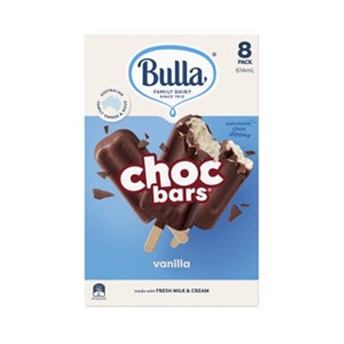 BULLA x 8 CHOC BARS VANILLA