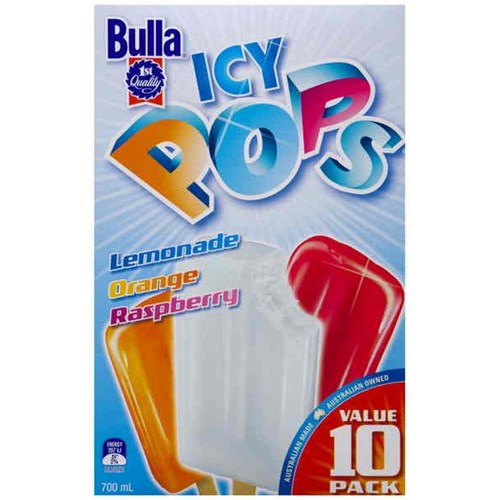 BULLA 10 PACK x 5 ICY POPS VARIETY