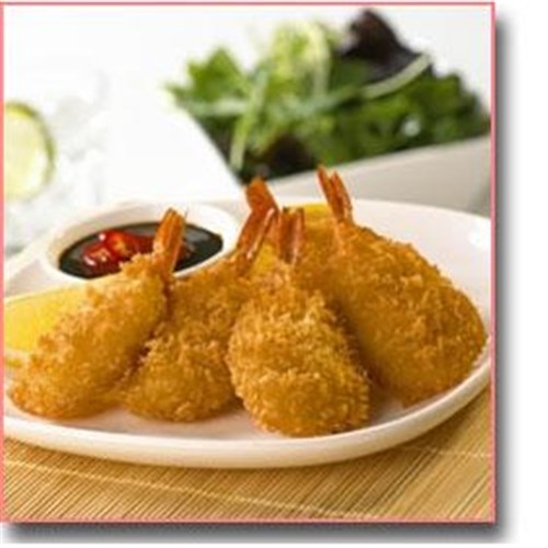 NICHIREI 1KG 10/15 RED BREADED PRAWN CUTLET