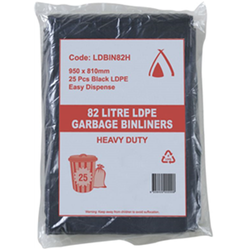TP 82LT x 25 HEAVY DUTY GARBAGE BAGS