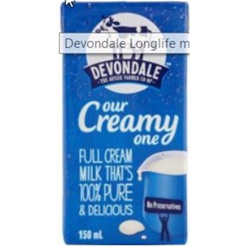 DEVONDALE 150MLx32 FULL CREAM UHT MILK