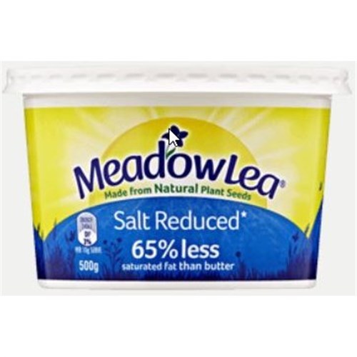 MEADOW LEA 500G SALT REDUCED MARGARINE