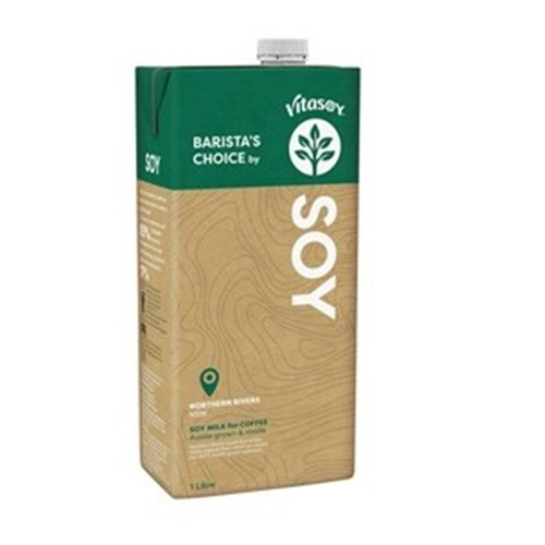 VITASOY 1LTx12 GF  BARISTAS CHOICE SOY MILK