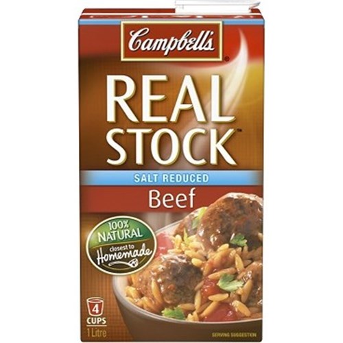 CAMPBELLS 1LT BEEF STOCK SALT REDUCED