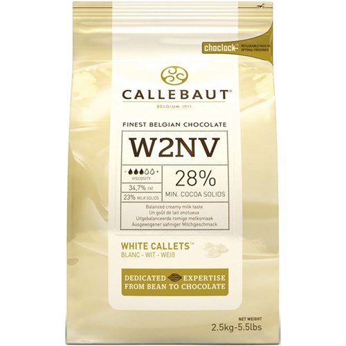 CALLEBAUT 2.5KG 28% WHITE CHOCOLATE CALLETS