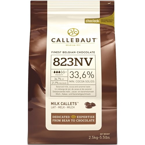 CALLEBAUT 2.5KG 33.6% MILK CHOCOLATE CALLETS