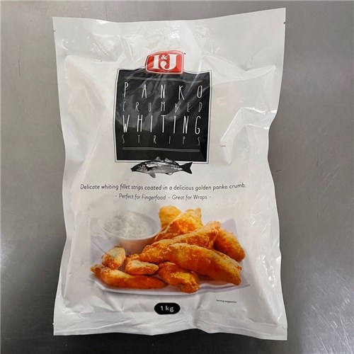 I&J 3x1KG WHITING PANKO CRUMBED STRIPS