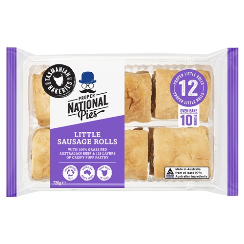 NAT PROPER LITTLE PIE 60Gx48 LITTLE SAUSAGE ROLLS