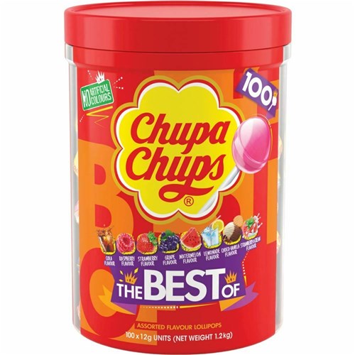 CHUPA CHUPS ASSORTED LOLLIPOPS x 100*