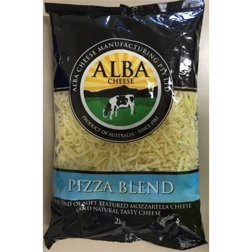 ALBA 2KG PIZZA BLEND MOZZ/CHEDDAR CHEESE