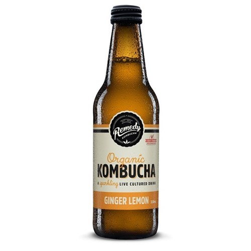 REMEDY KOMBUCHA 12 x 330ML GINGER LEMON