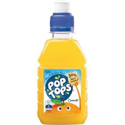 POP TOPS 250MLx24 ORANGE 30% FRUIT JUICE