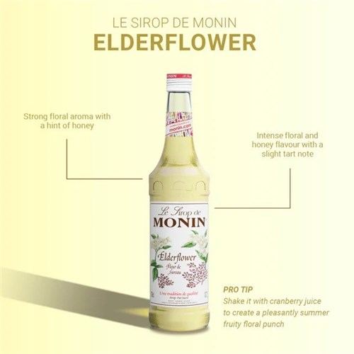 MONIN 700ML ELDERFLOWER SYRUP*