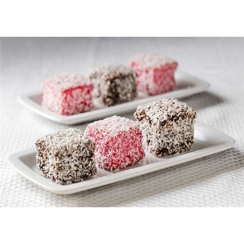 PRIESTLEYS 4CM x 48 LAMINGTON MIX CHOC & RASPBERRY