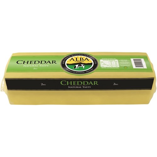 ALBA 2KG CHEDDAR TASTY CHEESE BLOCK