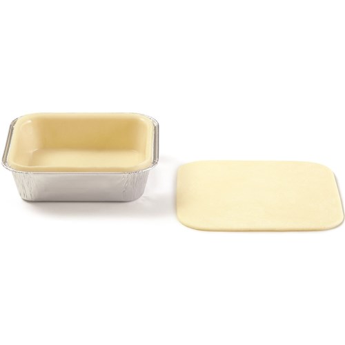 RB 105MM x 70 SQUARE SAVOURY PIE SHELLS & TOP